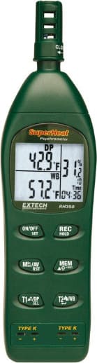 Extech RH355-NIST Psychometer Kit with NIST RH355