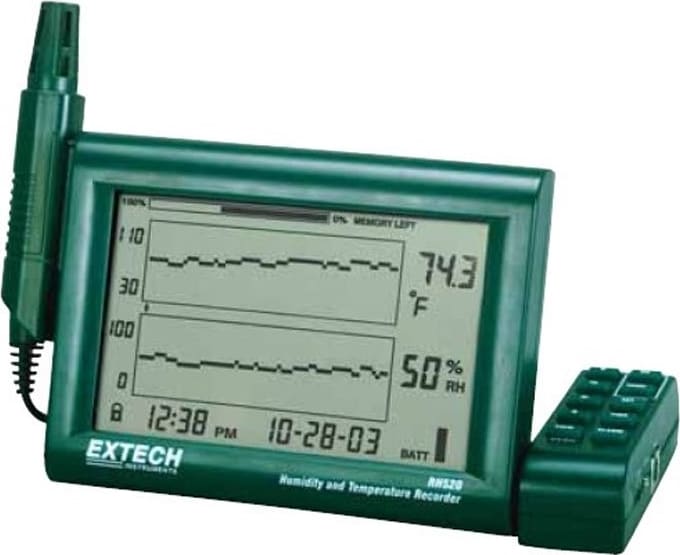Extech RH520A-220 Humidity Dataloggers - Max Temperature: 140 F, Min Temperature: -20 F, Power Source: AC Line