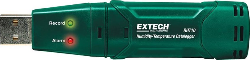 Extech RHT10 Temperature Dataloggers - Max Temperature: 158 F, Min Temperature: -40 F, Power Source: Battery