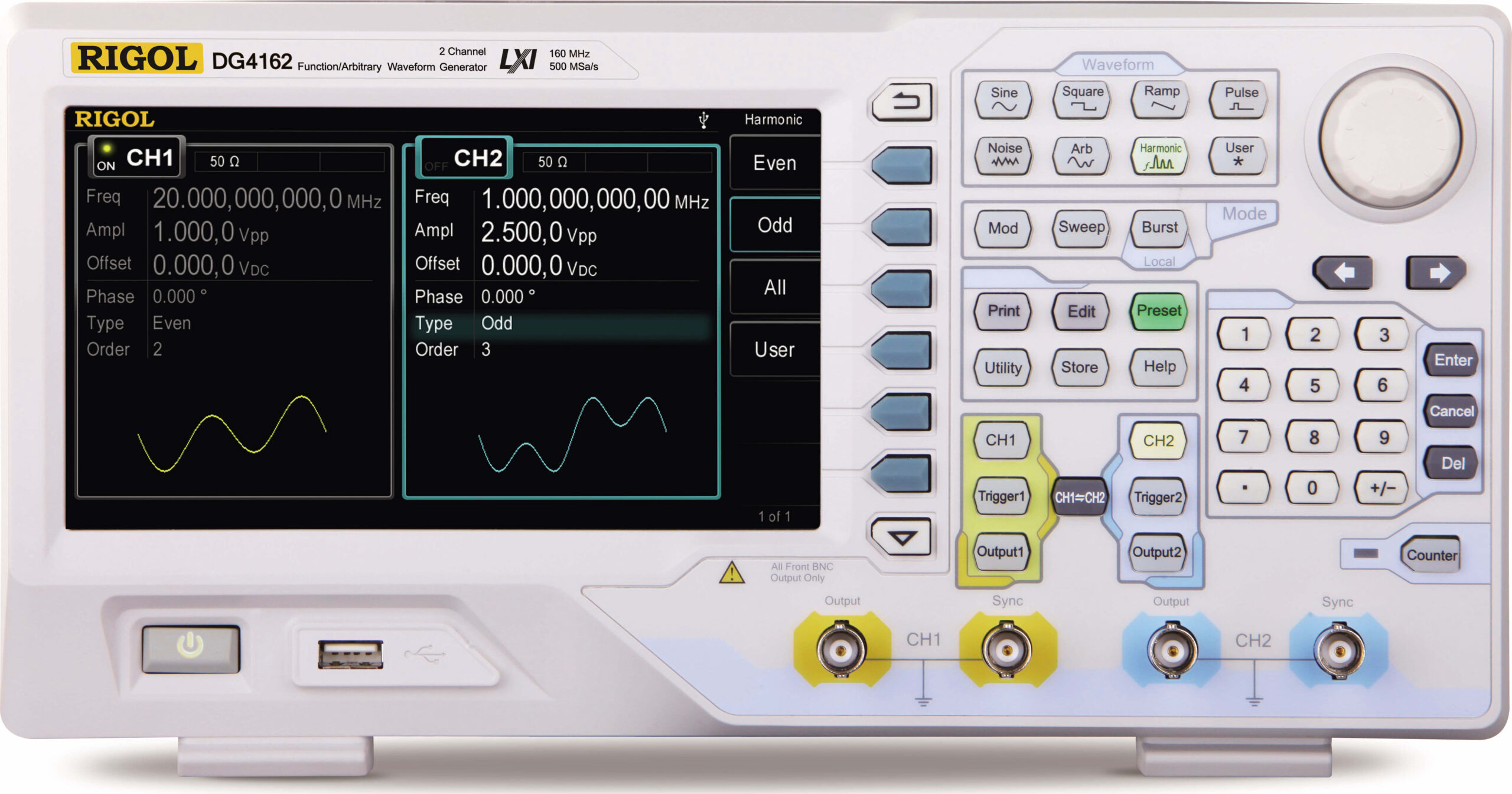 Rigol DG4162 Arbitrary Waveform Generator 160 MHz