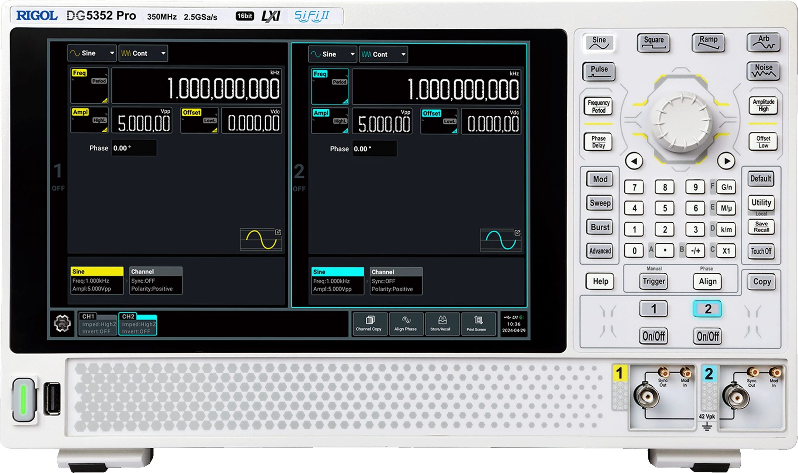 Rigol DG5352 Pro - Function/Arbitrary Waveform Generator (2 Channel / 350 MHz)
