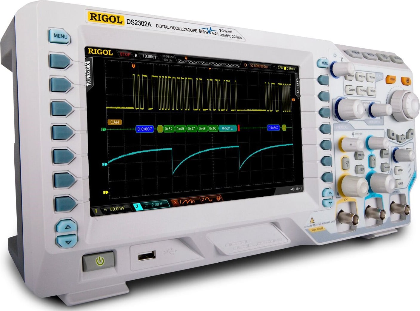 Rigol DS2072A-S - 70 MHz 2 Channel Digital Oscilloscope, 2-Ch Signal Source