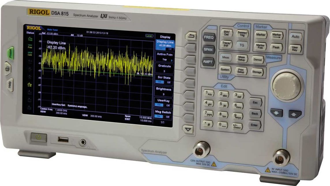 Rigol DSA815 Spectrum Analyzer 1.5 GHz (no tracking generator)