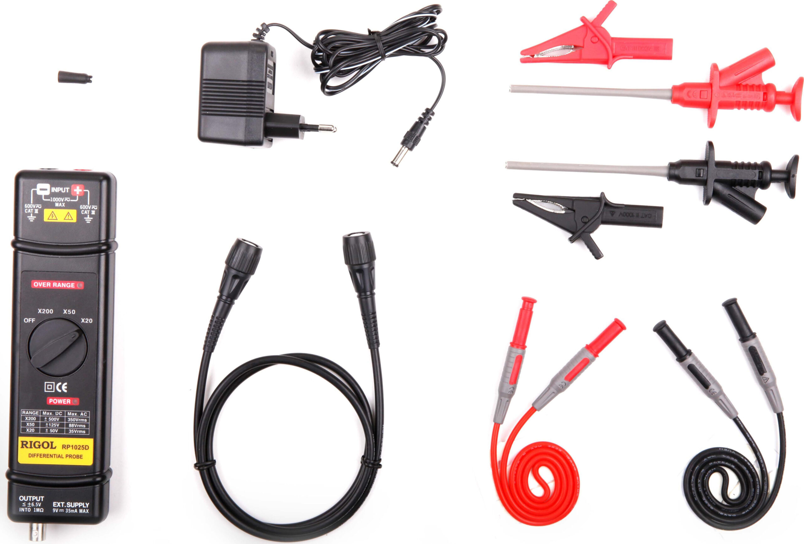 Rigol RP1025D High Voltage Differential Probe, DC-25 MHz, 1400 Vpp