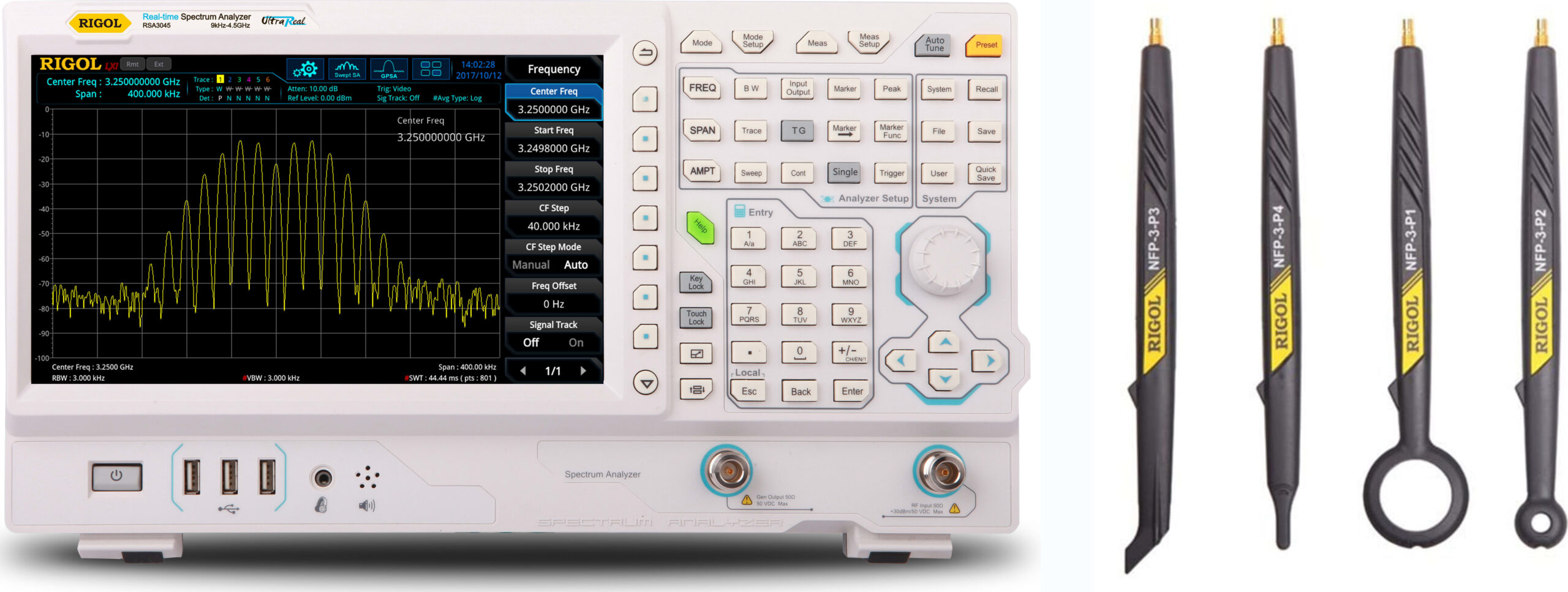Rigol RSA3030 EMI Bundle - 3 GHz Real Time Spectrum Analyzer with EMI Analysis Software and NFP-3 Near Field Probe Kit
