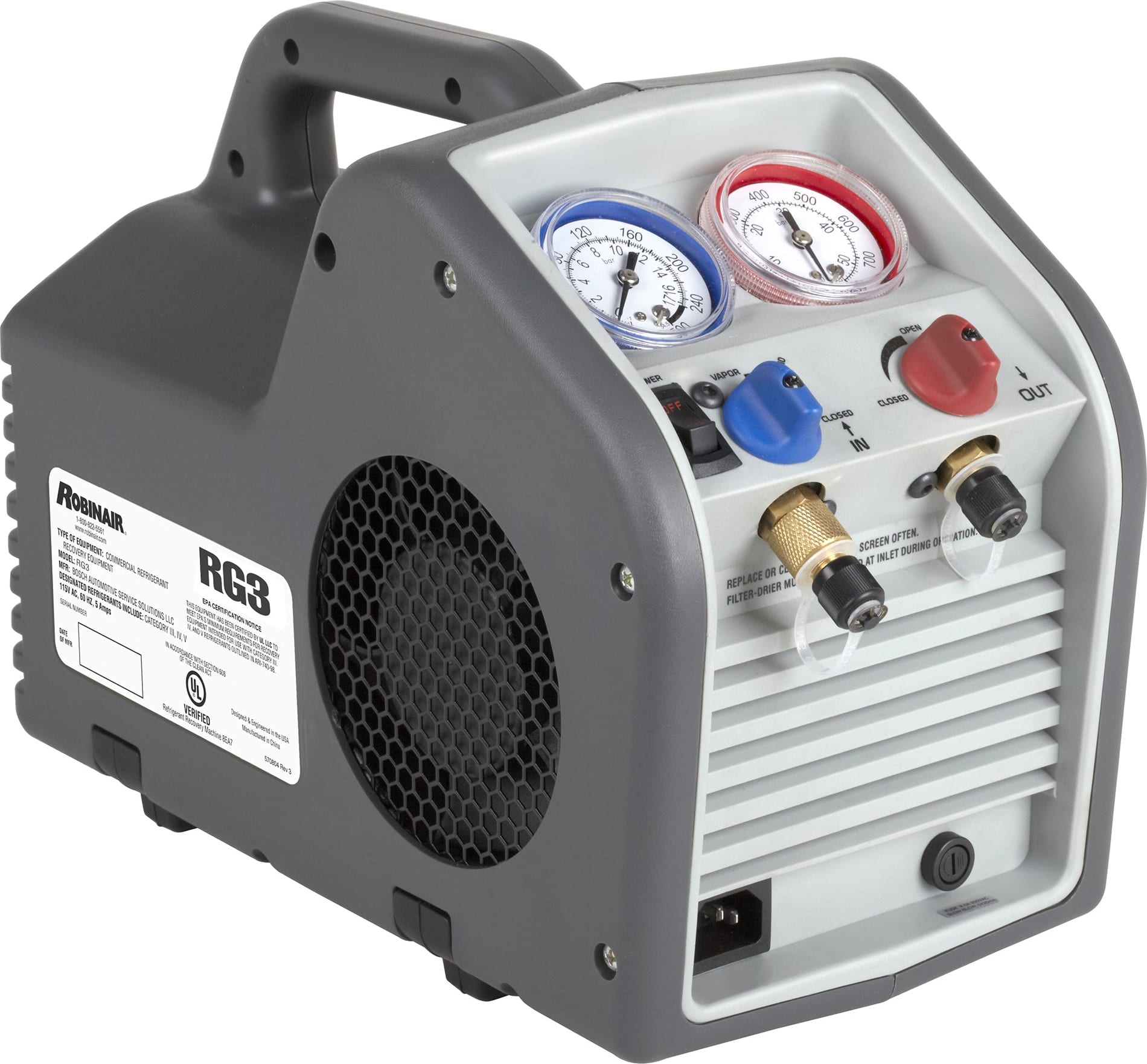 Robinair RG3-230 - Portable Recovery Machine - 230 Volt Version