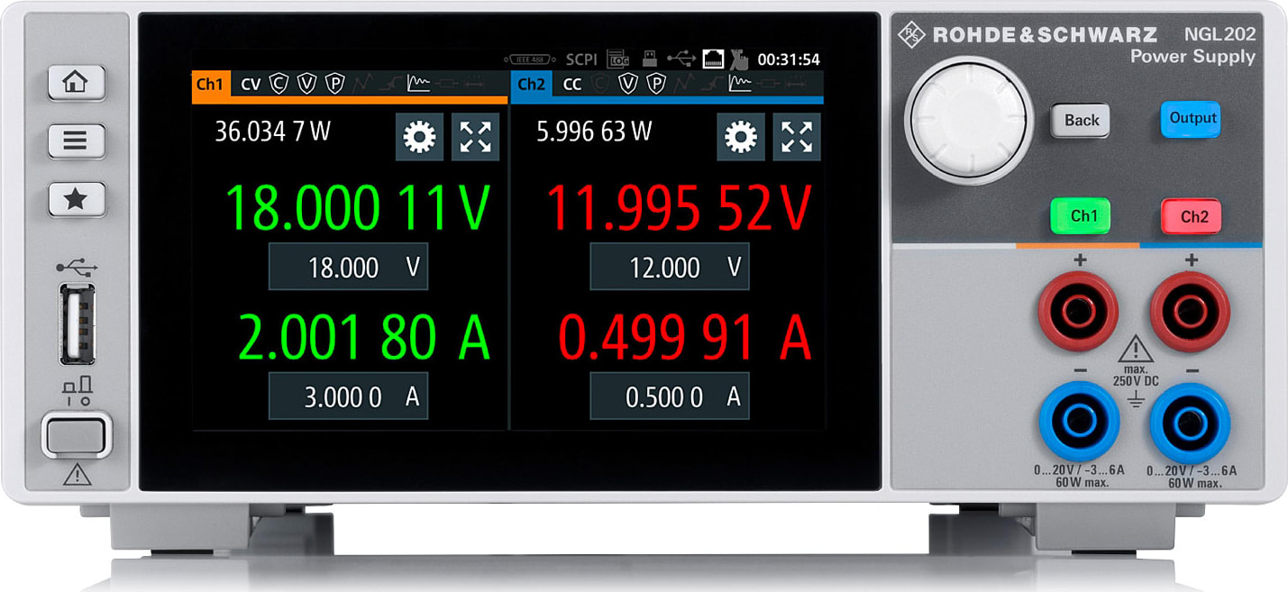 Rohde and Schwarz NGL202 - Two Channel DC Power Supply