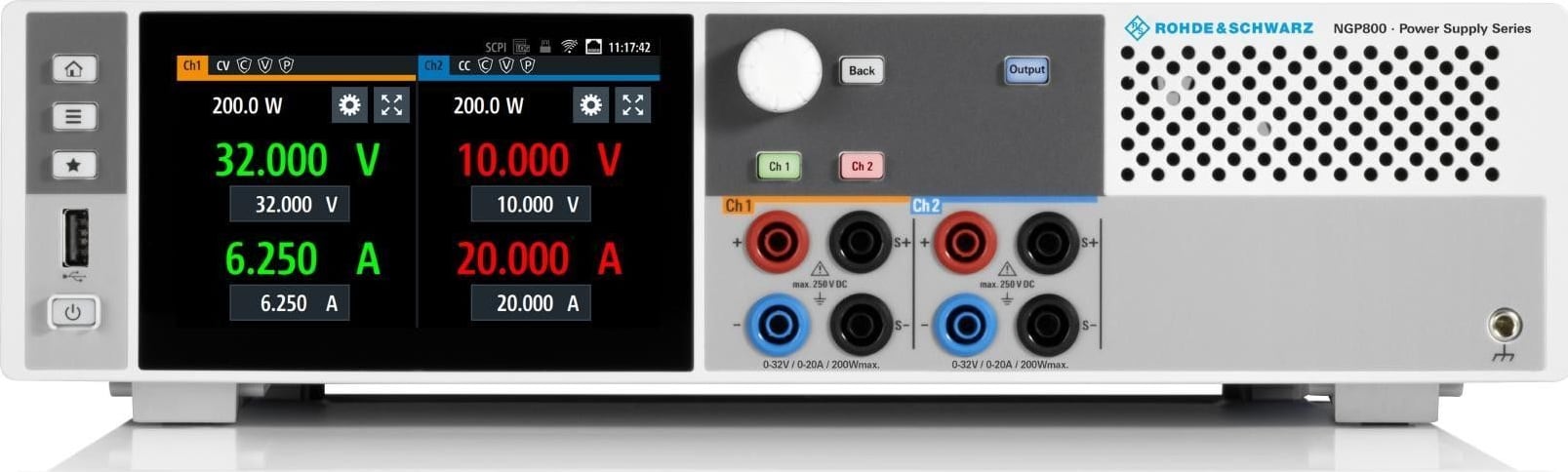 Rohde & Schwarz NGP802 - 2 Channel Power Supply 400W/32V/20A (Catalog 5601.4007.05)