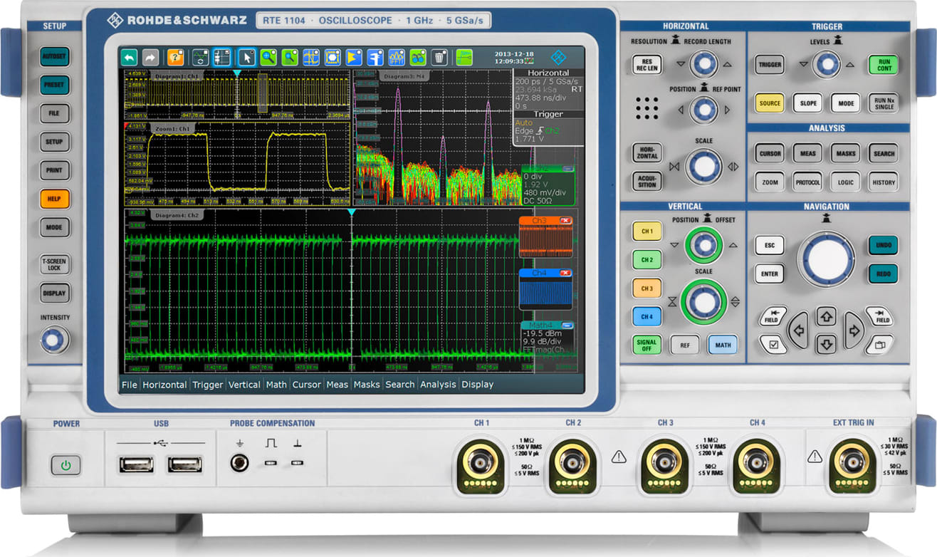 Rohde & Schwarz RTE1154 - 4 Channel, 1.5 GHz Oscilloscope (Order# 1326.2000.74)