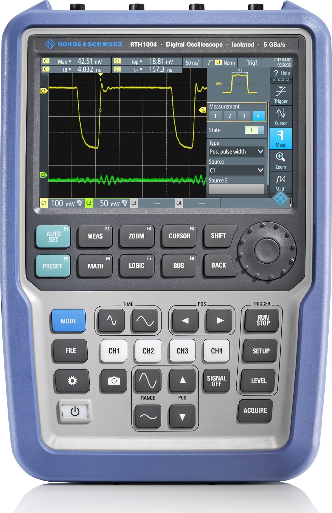 Rohde and Schwarz RTH1004 Scope Rider - 4 Channel, 60 MHz Handheld Oscilloscope
