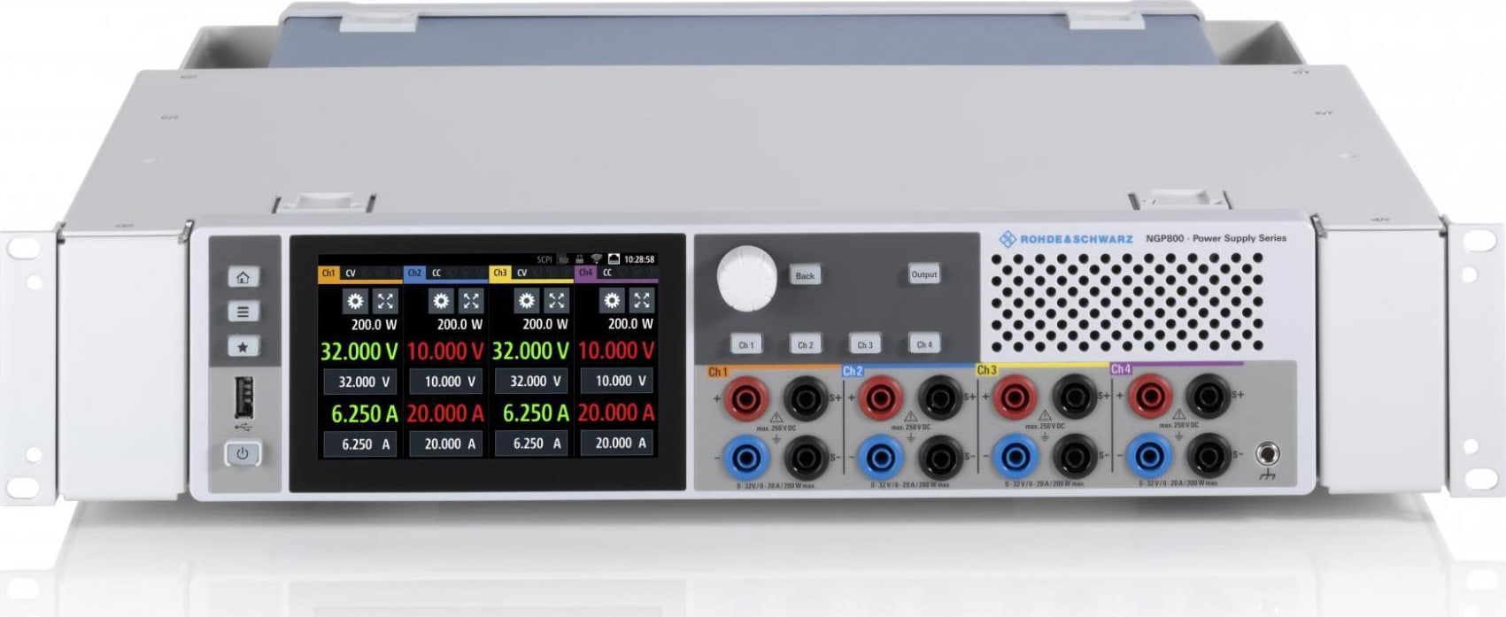 Rohde & Schwarz NGP824 - 4 Channel Power Supply 800W/64V/10A (Catalog 5601.4007.03)