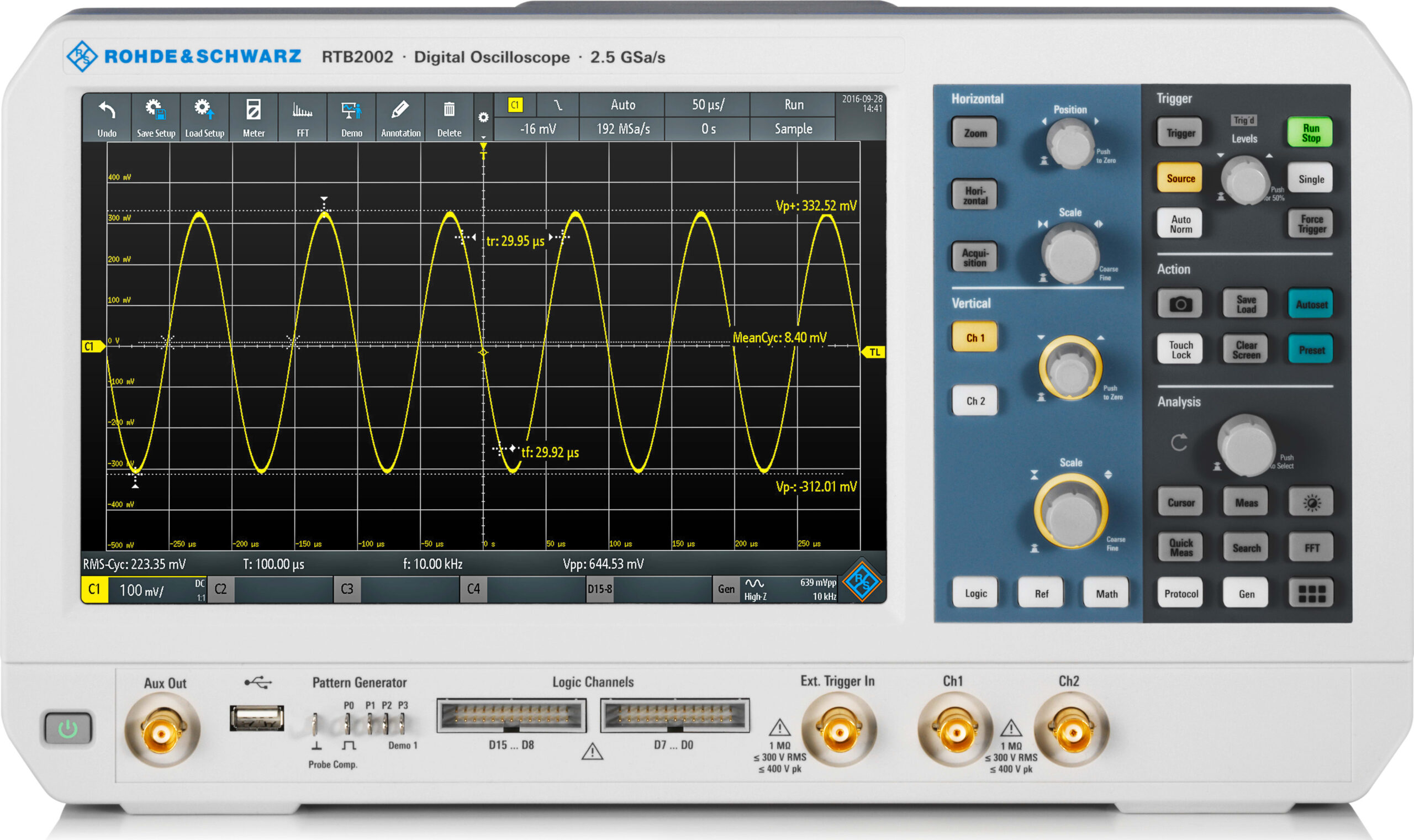 Rohde & Schwarz RTB2K-72 RTB2002 2 Channel Digital Oscilloscope Package