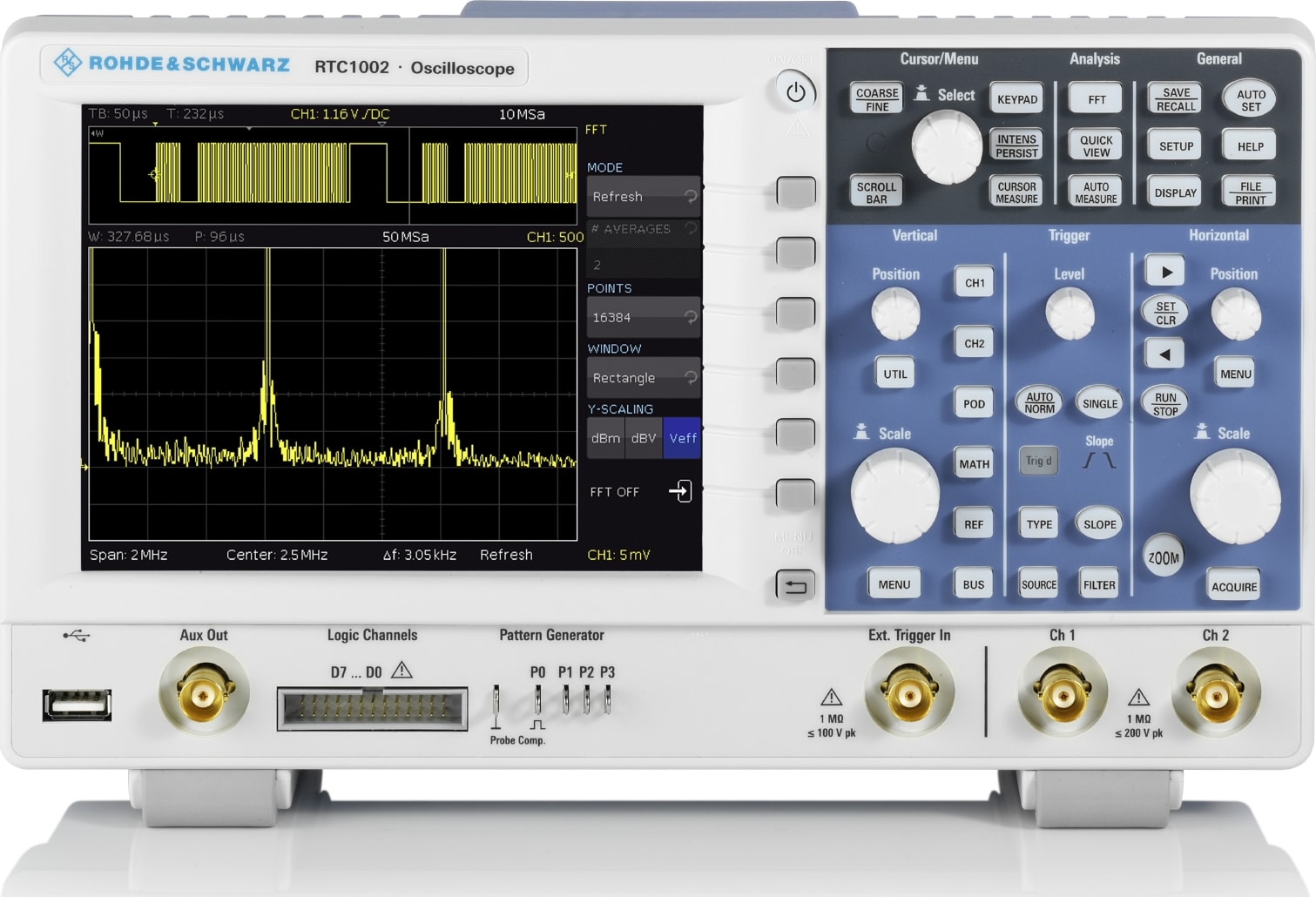 Rohde & Schwarz RTC1K-202M Two Channel MSO, 200 MHz, with Function Generator