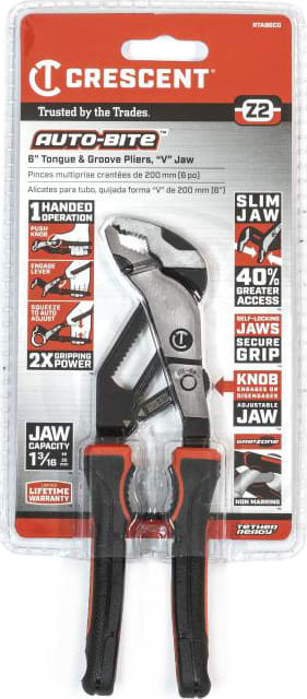 Crescent RTAB6CG - Tongue and Groove Plier, 6', Auto-bite, Alloy Steel, RTAB Series