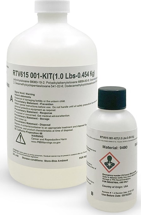 MG Chemicals RTV615-1P - RTV615 Silicone, Clear, 1Pound, Fast Cure, Easily Pourable