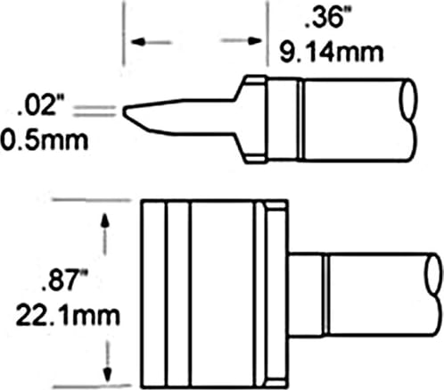 Metcal RFP-BL3 Cartridge, Blade, 22mm (0.866In)