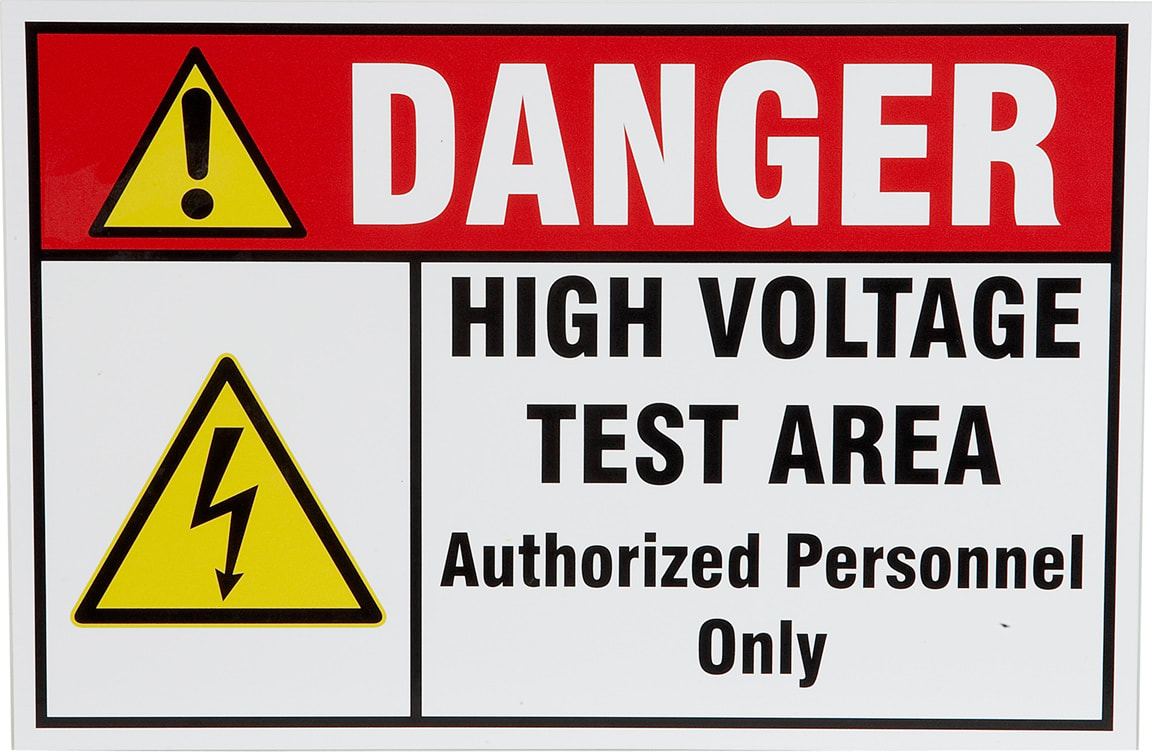 SCI 99-10690-01 - High Voltage Warning Sign