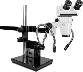 Scienscope CMO-PK5E-DPL-D Binocular Head Microscope System, Fiber Optic Dual Pipe Light