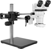 Scienscope CMO-PK5E-FR-D E-Series 0°-45° Tilting Head on 'Dual Arm Boom Stand' with Fluorescent Ring Light
