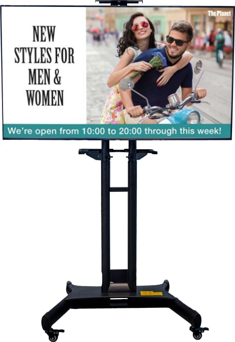 Sharp PN-B501 - 50' Professional LCD Monitor with Rolling Stand and 6' HDMI Cable