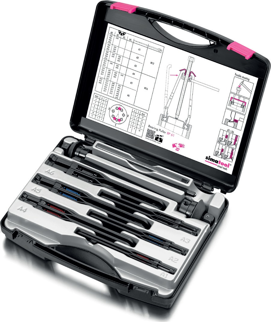 Simatec BP 61 - Ball Bearing Puller Kit, For 10-100mm Shaft Diameters