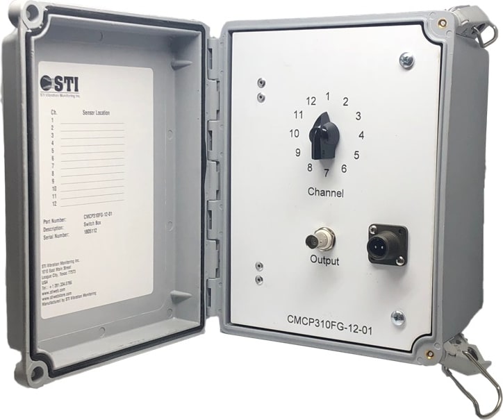 SKF CMCP 310FG-06-01 - NEMA 4X Fiberglass Switchable BNC Junction Box, 6 Channels, Internal