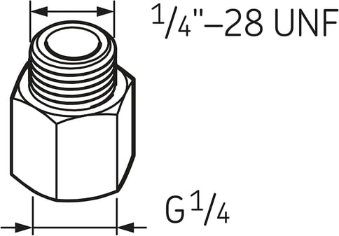 SKF LAPN 1/4UNF Nipple G1/4 - 1/4 UNF