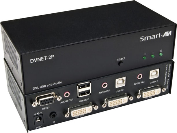 Smart-AVI DVN-2PS - 2-Port DVI-D, USB 2.0 and Audio Switch