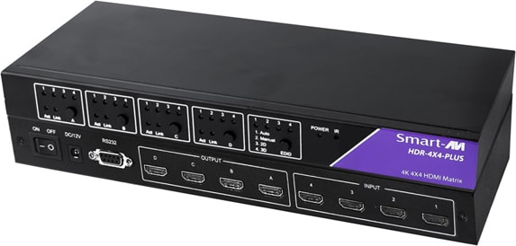 Smart-AVI HDR-4X4-PLUS-S - 4K 4X4 HDMI Matrix