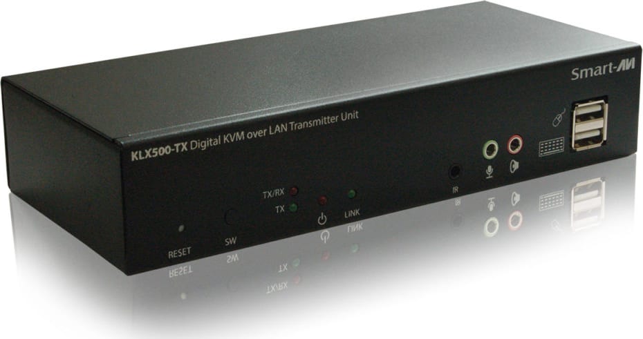 Smart-AVI KLX-TX500S - DVI-I (DVI/VGA), Audio, USB, IR, CAT5e/6 or LAN Transmitter