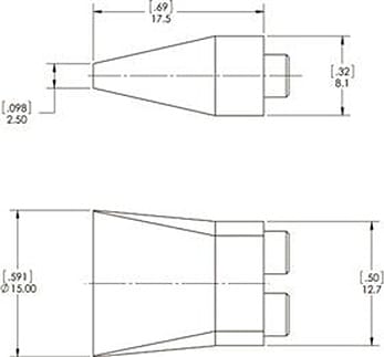 Metcal SMTC-8CH150D Cartridge, Dual, Chisel 15mm