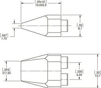 Metcal SMTC-8CH75D Cartridge, Dual, Chisel 7.5mm