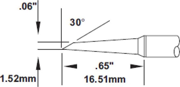Metcal SMTC-8167 Special Build, Drag Soldering Tip ('Mini-Hoof')