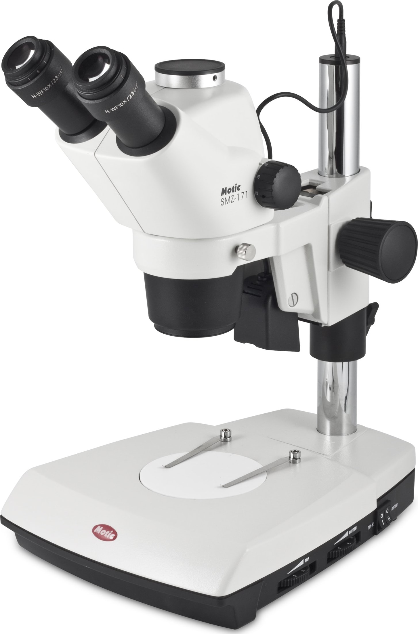 Motic SMZ-171-TLED Stereo Microscopes - Type (Microscopes): Stereo, Body Style: Trinocular, Illumination Type: LED