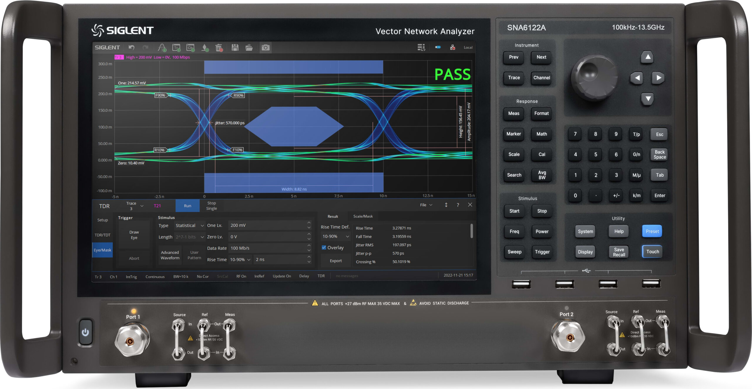 Siglent SNA6122A - Vector Network Analyzer with Direct Receiver Access (2 Port / 100kHz to 13.5 GHz)