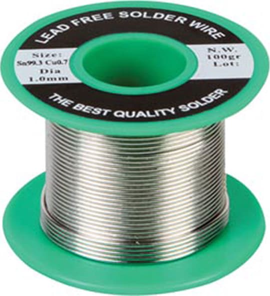 Velleman SOLD100GLF - Lead-free Solder Sn 99.3% - Cu 0.7% 0.04' 0.22lb.