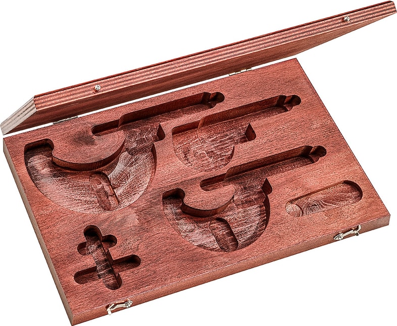 Starrett 955 - Wood Case for 0-3' and 0-75mm Micrometer Sets
