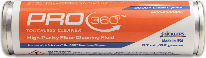 Sticklers MCC-P360SOL - Replacement Fiber Optic Fluid Cartridge, 2000+ Cleans, Pro360 Series