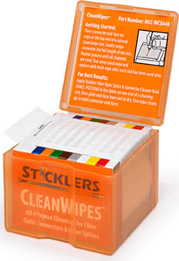 Sticklers MCC-WCS640 Optical-Grade Lint Free Giber Optic Wipes