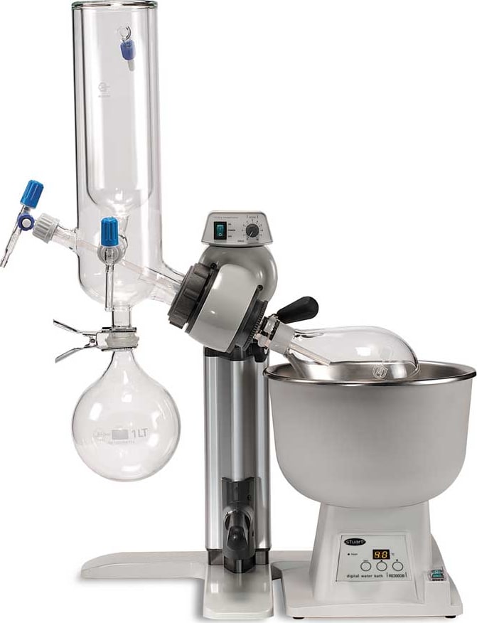 Stuart RE302 Cold Finger Condenser Rotary evaporator complete with glass set 02