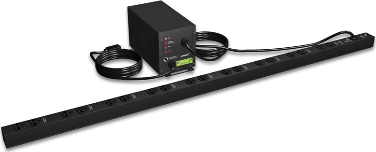 SurgeX CM1115RT18 Space Saver Compact Mount, 18 outlets, 15A with remote