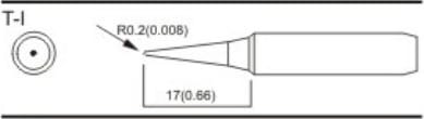 Quick T-I - Sharp Conical Soldering Tip (2mm, 17mm Length)