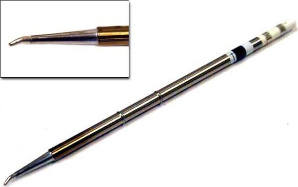 Hakko T15-1605 - T15 Series Soldering Tip, Bent Chisel, 1.5mm/30° x 3mm x 19mm