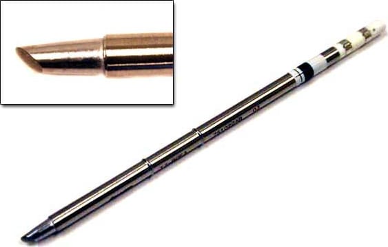 Hakko T15-BCF3 - T15 Series Soldering Tip, Bevel, 3mm/45° x 10mm (tinned on bevel face only)