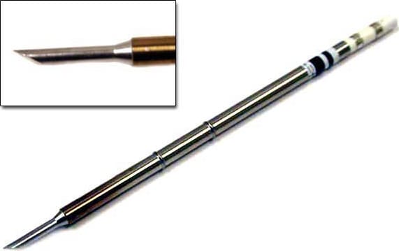 Hakko T15-CF3 - T15 Series Soldering Tip, Bevel, 3mm/60° x 19.5mm (tinned on bevel face only)