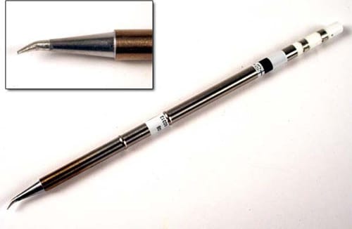 Hakko T15-JD08 - T15 Series Soldering Tip, Bent Chisel, 0.8mm/30° x 3.5mm x 12mm
