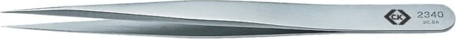 CK Tools T2340 - Precision Tweezers, Sharp Tip, 110mm