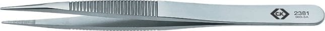 CK Tools T2381 - Flat Blunt Precision Tweezers, 120mm