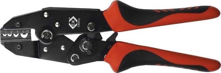 CK Tools T3697A - Ratchet Crimping Pliers Un-Insulated Terminal, 1-10mm 2K