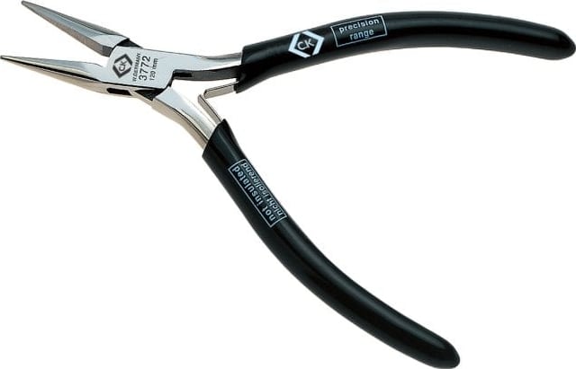 CK Tools T3772 - Classic Snipe Nose Plier, 120mm, Smooth Jaws